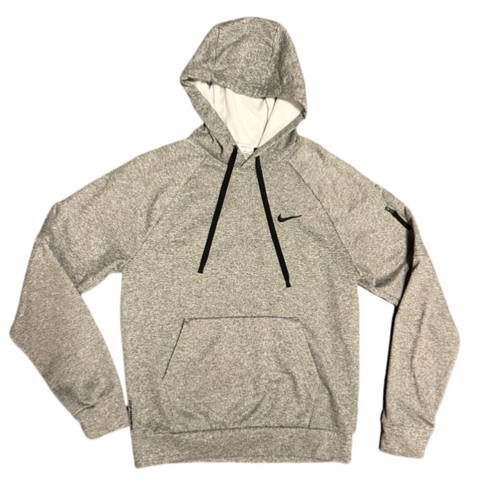 Men’s Nike Therma-Fit Heather Gray Hooded Sweatshirt - Small